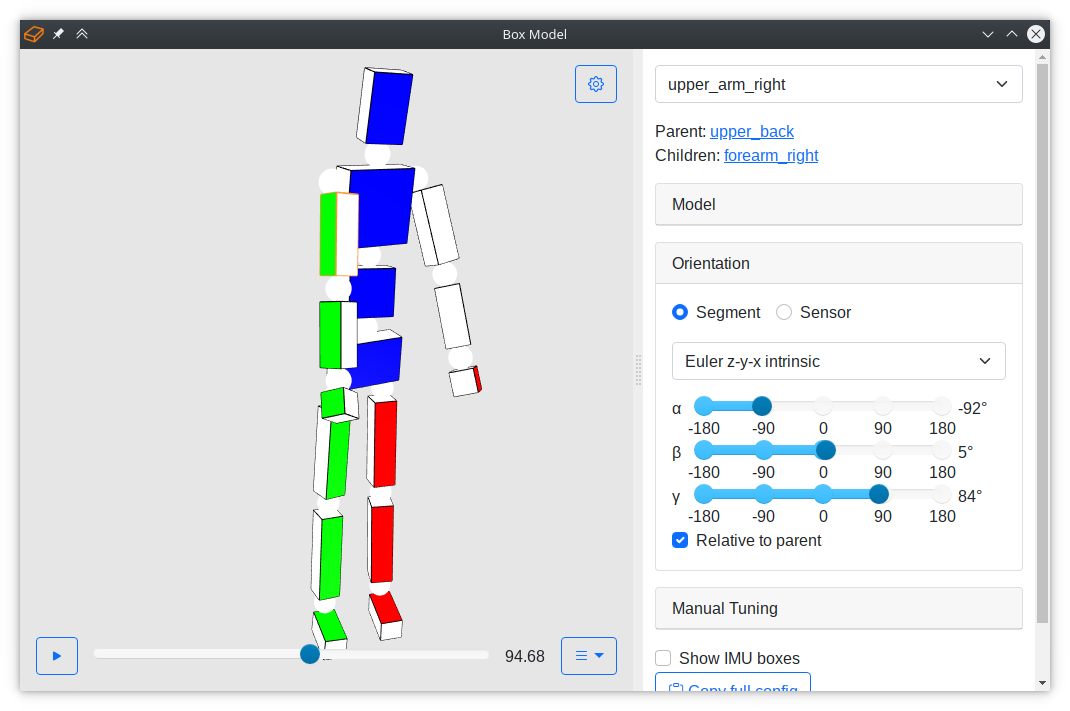 screenshot of boxmodel webapp